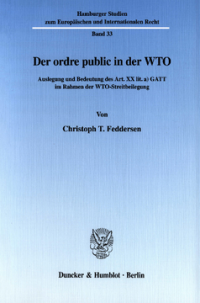 Der ordre public in der WTO