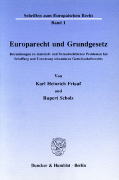 Europarecht und Grundgesetz
