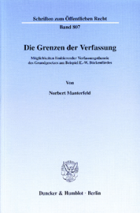 Die Grenzen der Verfassung
