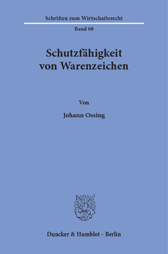 Schutzfähigkeit von Warenzeichen Schutzfähigkeit von Warenzeichen