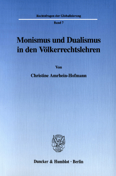 Monismus und Dualismus in den Völkerrechtslehren