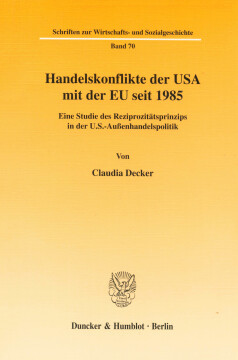 Handelskonflikte der USA mit der EU seit 1985
