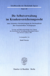 Die Selbstverwaltung im Krankenversicherungsrecht