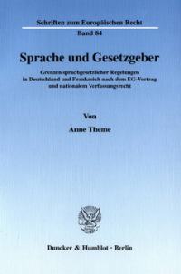 Sprache und Gesetzgeber