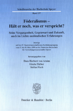 Föderalismus - Hält er noch, was er verspricht? Föderalismus - Hält er noch, was er verspricht?