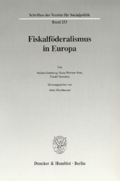 Fiskalföderalismus in Europa Fiskalföderalismus in Europa