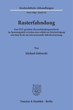 Rasterfahndung Rasterfahndung
