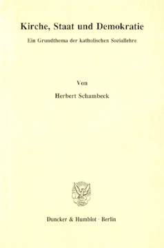 Kirche, Staat und Demokratie Kirche, Staat und Demokratie