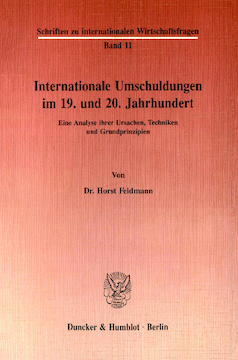 Internationale Umschuldungen im 19. und 20. Jahrhundert