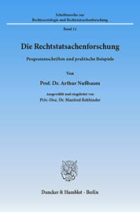 Die Rechtstatsachenforschung