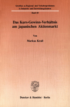 Das Kurs-Gewinn-Verhältnis am japanischen Aktienmarkt Das Kurs-Gewinn-Verhältnis am japanischen Aktienmarkt