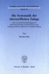 Die Systematik der übertariflichen Zulage