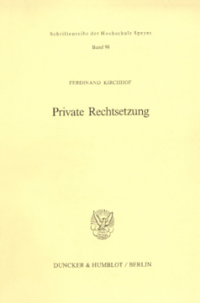 Private Rechtsetzung