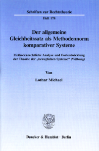 Der allgemeine Gleichheitssatz als Methodennorm komparativer Systeme
