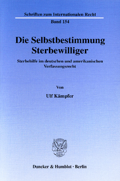 Die Selbstbestimmung Sterbewilliger Die Selbstbestimmung Sterbewilliger