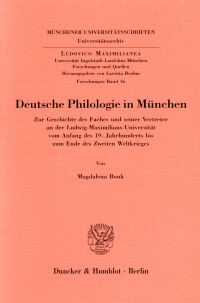 Deutsche Philologie in München