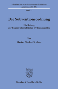 Die Subventionsordnung