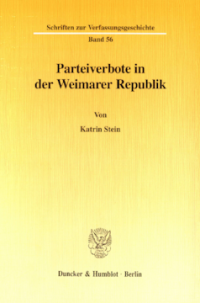 Parteiverbote in der Weimarer Republik