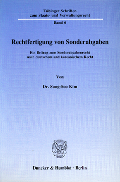 Rechtfertigung von Sonderabgaben Rechtfertigung von Sonderabgaben