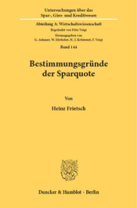 Bestimmungsgründe der Sparquote
