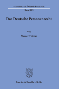 Das Deutsche Personenrecht
