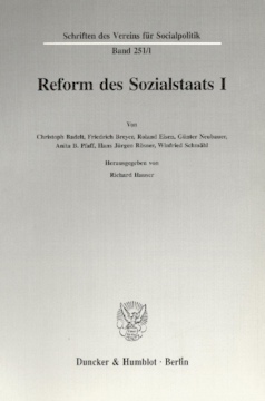 Reform des Sozialstaats I