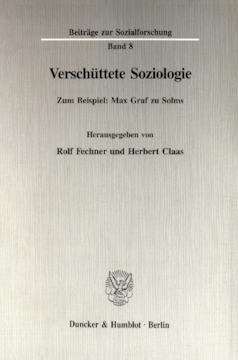 Verschüttete Soziologie Verschüttete Soziologie