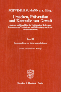 Ursachen, Prävention und Kontrolle von Gewalt