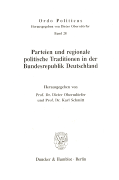 Parteien und regionale politische Traditionen in der Bundesrepublik Deutschland