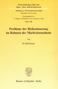 Probleme der Risikosteuerung im Rahmen der Marktzinsmethode