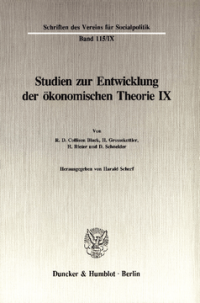 Untersuchungen zu Quesnay, Stein, Jevons und zur allgemeinen Gleichgewichtstheorie