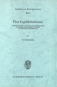 Über Legaldefinitionen