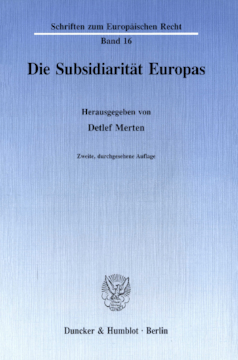 Die Subsidiarität Europas