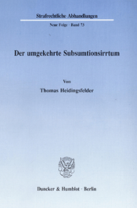 Der umgekehrte Subsumtionsirrtum