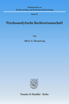 Psychoanalytische Rechtswissenschaft
