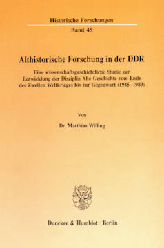 Althistorische Forschung in der DDR