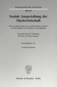 Soziale Ausgestaltung der Marktwirtschaft