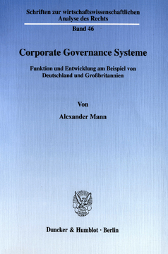 Corporate Governance Systeme