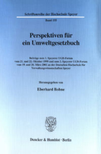 Perspektiven für ein Umweltgesetzbuch