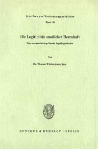 Die Legitimität staatlicher Herrschaft
