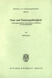 Staat und Staatsangehörigkeit