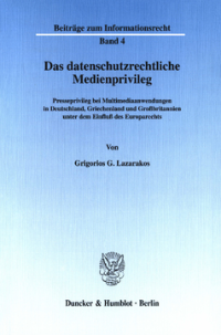 Das datenschutzrechtliche Medienprivileg
