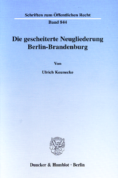 Die gescheiterte Neugliederung Berlin-Brandenburg