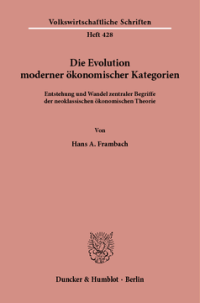 Die Evolution moderner ökonomischer Kategorien