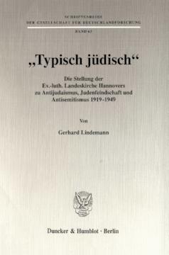 »Typisch jüdisch« »Typisch jüdisch«