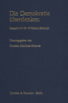 Die Demokratie überdenken Die Demokratie überdenken