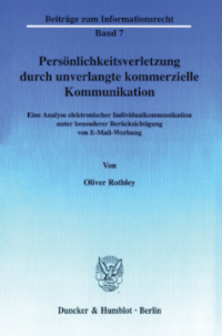 Persönlichkeitsverletzung durch unverlangte kommerzielle Kommunikation