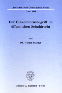 Der Einkommensbegriff im öffentlichen Schuldrecht