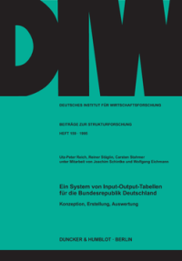 Ein System von Input-Output-Tabellen für die Bundesrepublik Deutschland