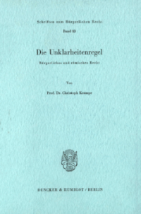 Die Unklarheitenregel
